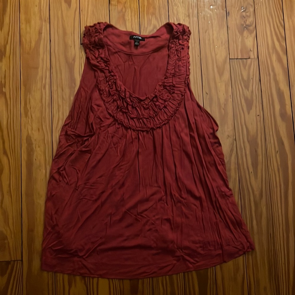 Burgundy/Orange Tank Top